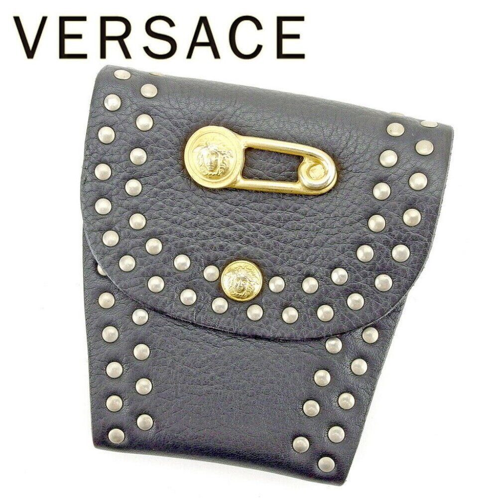 Gianni Versace West Pouch Medusa Leather Authentic Used T9330 - Picture 1 of 7